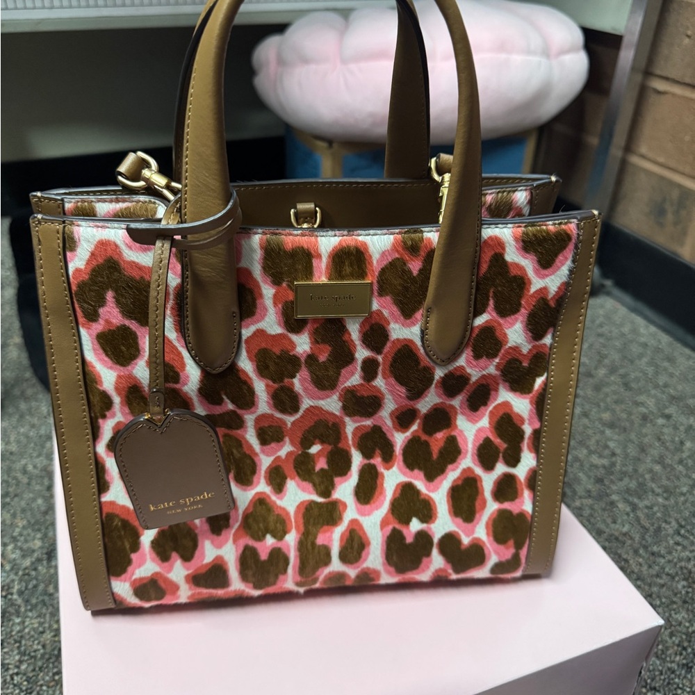 Kate Spade Manhattan Leopard Haircalf Small Tote - Picture 2 of 7